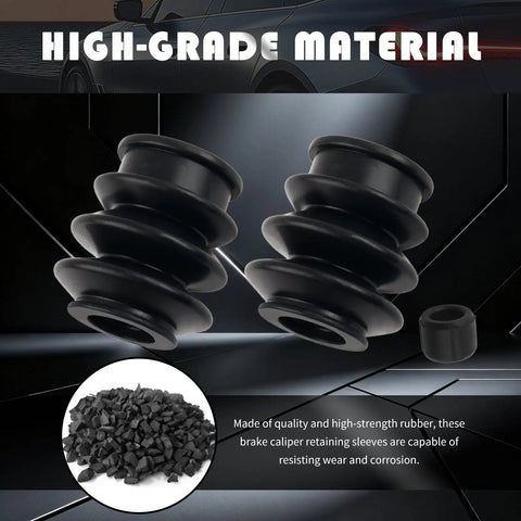 4Pcs Rubber Brake Caliper Slide Pin Bushing Kit For Tight Seal Durable Caliper Pin Boots And Bushings With Easy Install