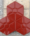 Red maple leaf-shaped ABS mold for 2 Pack Concrete Molds For Walkways And Stepping Stones Durable Reusable ABS Paver Molds With Easy Release DIY Friendly Maple Leaf Garden Path Patio Landscaping Parks And More.