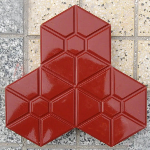 Red maple leaf-shaped ABS mold for 2 Pack Concrete Molds For Walkways And Stepping Stones Durable Reusable ABS Paver Molds With Easy Release DIY Friendly Maple Leaf Garden Path Patio Landscaping Parks And More.
