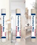 Premium Wood Filler Sticks, White Wax Repair Paste For No Sweat Scratch Fixes On Furniture And Hardwood Floors, showing three colors of wax sticks.