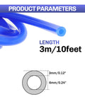 Durable High Performance Silicone Vacuum Hose 10 Ft Long 1 Quarter Inch Inner Diameter For Automotive Use Blue Premium Vacuum Tubing