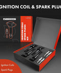 Set of 4 Ignition Coil Packs and Iridium Spark Plugs for Hyundai Veloster 2012-2017, Accent 2012-2019, and Kia Rio Soul 2012-2019 1.6L NA Engine