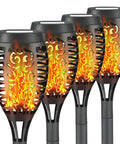 4 Pack Solar Torch Lights With Flickering Flame, Outdoor Waterproof Stake Lights, Auto On Off Garden Lights, No Wiring Required