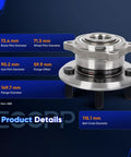 Rear Wheel Hub Bearing Assembly Drop In Replacement For 2015 2021 Chrysler 300 Challenger Charger 5 Lug OE Quality 512555