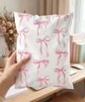 Pink Bow Poly Mailers 10x13 Inch 200 Count Heavy Duty Waterproof Self Adhesive Shipping Bags for Boutique Shops Small Biz and Gift