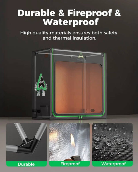 Beefed Up Extra Large Resin 3D Printer Enclosure With Fan Interface And Temperature Control, showing durable, fireproof, waterproof features.