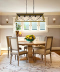 Five Light Farmhouse Chandeliers Pendant Lighting for Dining Room and Kitchen Island above dining table