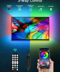 Dope LED TV Backlight Kit 13.1ft RGB 5050 Strip Lights for 45 to 60 Inch Televisions Music Sync With Bluetooth App And Remote
