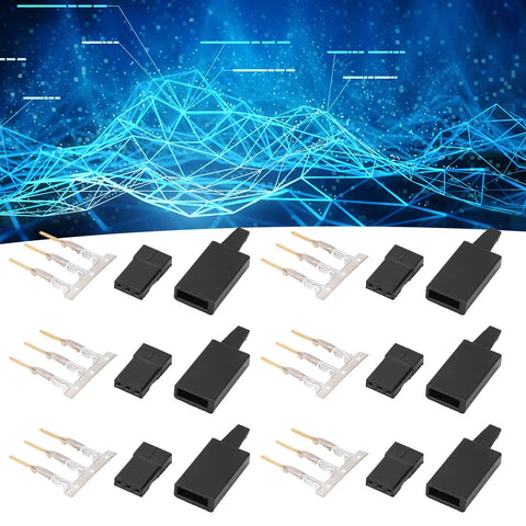 Cold Pressed RC Connector Kit With 3 Pin ABS Brass Housing Built Tough Easy Installation High Performance For Model Aircraft