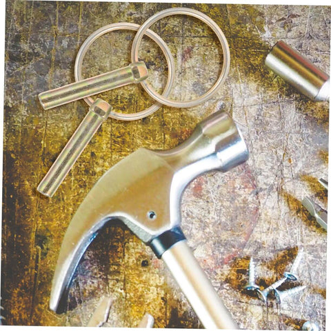12 Piece Beefed Up Tractor Trailer Hitch Pins Kit With Heavy Duty Retaining Pins And Rings on a workshop table.