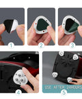 Installation steps for 12 Pack Small Appliance Caster Wheels Sticky Swivel Sliders Mini Self Adhesive Wheels on a kitchen appliance