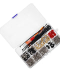 332 Piece Computer Screw Set For PC Building And Home Repair with iron nickel plating screws in open organizer box