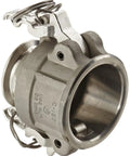 316 Stainless Cam And Groove Transition Sanitary Hose Fitting With Socket End And Clamp End One And A Half Inch Connector For Sanitary Piping, Heavy Duty Pro Grade showing side profile