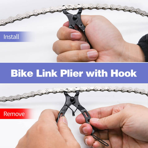 All In One Bike Chain Kit For 6 7 8 Speed Systems Multi Function Repair Set With Chain Breaker And Link Pliers With Hook Three Pairs Bicycle Buckles Reusable And Durable For Quick On The Go Fixes