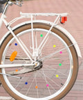 Colorful Bike Spoke Beads Kit 144 Pcs Of Glow In The Dark Spoke Lights and Clips Easy Install Bicycle Tire Decorations on wheel