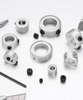 Eight Piece Set Screw Shaft Collars 3mm Bore 7mm Outside Diameter 8mm Thickness Aluminum 6061 Alloy Axle Collar Clamp shown