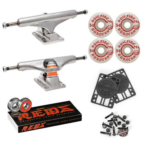 Skateboard Complete With 139 Mid Trucks 54mm Spitfire Burner Wheels And Bones Bearings Premium Pro Grade Setup components