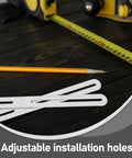 Slotted Flat Mending Plates 2 Pack DIY Friendly Easy Install Heavy Duty Stainless Steel Joining Brackets on wooden table with pencil