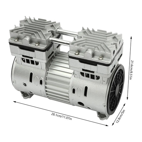 Powerful 800W Oil-Free Air Compressor Pump Head At 110V Featuring All-Copper Motor For Quiet, Zero Pollution Operation And Stable High-Efficiency Performance Perfect For Portable Projects