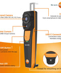 Wireless Thermal Imaging Camera For iPhone And Android With Carrying Pouch And USB C Cable, 256 x 192 resolution, side view