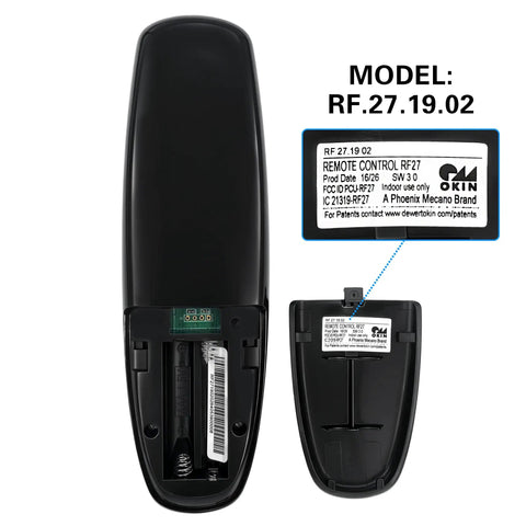 Remote Control Replacement For GhostBed Adjustable Bed RF.27.19.02 Compatible Only With GhostBed Easy Install rear view