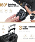 Underseat Carry On Luggage That Feels Like A Pro Airline Approved Softside Case With Removable Wheels showcasing detachable wheels