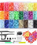 All In One Snap Fastener Kit With Pliers, 400 Sets In 24 Colors Plastic Snaps For Clothing, Sewing, Crafting, And Diapers