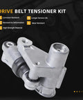 Premium Idler Pulley With Belt Tensioner Kit #11281722789 38071 38069 Fits BMW 3 Series E46 And Older Models For A Smooth Ride No More Belt Squeak Or Engine Rattle Guaranteed To Keep Your Car Running Tight And Clean Like New. aluminum drive belt tensioner kit with pulley