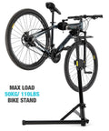 Heavy Duty Bike Repair Stand With Hand Crank Mechanical Lift, Max 110 Lbs Load, Aluminum Work Stand For E Bikes And All Bikes