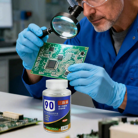 Waterproof Circuit Board Coating For PCB Boards, Clear Potting Compound And Electronics Sealant That Keeps Labels Visible, Shields Circuits From Dust And Moisture, Adds Protective Insulation, Perfect For Pros And DIYers In The Field, 250ml bottle
