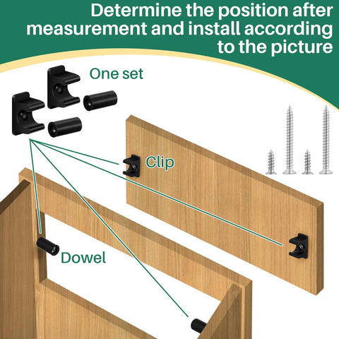 Upgrade Your Cabinetry With These Eight Black False Front Drawer Clips Heavy Duty Plastic Waterproof Design Includes Mounting Screws for installation guide.