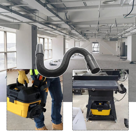 Rugged 1 7 8 Inch Shop Vacuum Hose For Wet Dry Vacuums Super Flex Extension Industrial Grade in workshop setting