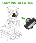 Inductive Throttle Sensor for EZGO TXT Medalist Electric Golf Carts 1994 and Up with installation diagram