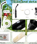 Two Pack Cordless Plant Sprayer Wand Set Rechargeable Battery Powered Garden Sprayer With Adjustable Nozzle and 10 Ft Hose