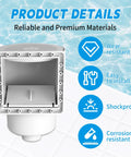 Universal Above Ground Pool Skimmer Kit With Accessories For Standard 6 Inch Wall Openings showing wear resistance features.