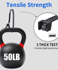 Beefy Heavy Duty Zip Ties 1000 Pack 8 Inch 50 LB Tensile Strength UV Resistant Black Cable Ties demonstrating tensile strength with 50LB weight