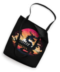 Dragon Boat Racing Tote Bag For Festivals And Races, Dope Vibrant Dragon Boat Artwork on black polyester bag with handles