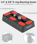 80mm Vixen Style Dovetail Telescope Rail Bar Mounting Plate with D Ring Screws and 52mm Slot for Tripod Adapter