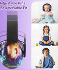 Kids And Adults Noise Reduction Ear Muffs 27dB Noise Cancelling Hearing Protection Headphones Universal Fit Starry Sky Style Bulk Pack Of 12, shown with diverse users