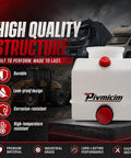 Heavy Duty 4 Quart Poly Hydraulic Power Unit Reservoir Tank For Dump Trucks Trailers Rvs And Boats with red cap and durable body.