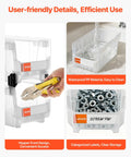 Clear Stackable Storage Bins 6 Pack, 14.8 By 8.5 By 7.1 Inches in use for tools and screws with waterproof PP material