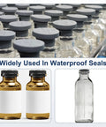 Four Pack T Shaped Silicone Plugs 15.3mm Snap In Hole Seals commonly used in sealing glass bottles shown in image.
