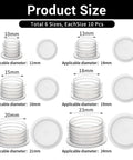60 Pcs Salt And Pepper Stoppers Plugs Set In Six Sizes 10mm 13mm 15mm 18mm 20mm 23mm Plastic Reusable Round End Caps Size Chart