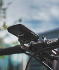 Out Front Mount For All Rider Series Devices Ride Ready 31.8 Millimeter Handlebar Compatibility Natural Viewing Angle Air Drag Reducing Bike Mount Magnetless Cadence Sensor With Dual ANT Plus BLE Tech Black on bike handlebars