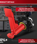 Heavy Duty 6 Lug Shipping Container Wheel Kit axle detail showing steel-carbon construction and 8,800 lb capacity
