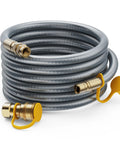 Coiled 25 Ft Natural Gas Hose With One Half Inch ID High Flow Low Pressure Gas Line For Grill, Generator, Patio Heater And Pizza Oven