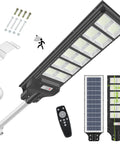 1000W Solar Street Light With Motion Sensor 80000LM IP65 Waterproof Outdoor Flood Light With Remote Dusk To Dawn Solar LED