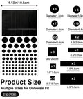 Solid Black Clean Restickable Webcam Covers For Laptop Smartphone Smart TV And Console Anti Spy Multi Size Privacy Sliders Slide On Tape Slick Shields Guard showing product sizes and quantities.