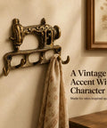 Slick Vintage Cast Iron Sewing Machine Wall Hook Rock Solid For Hanging Coats And Everyday Keys in antiqued gold finish
