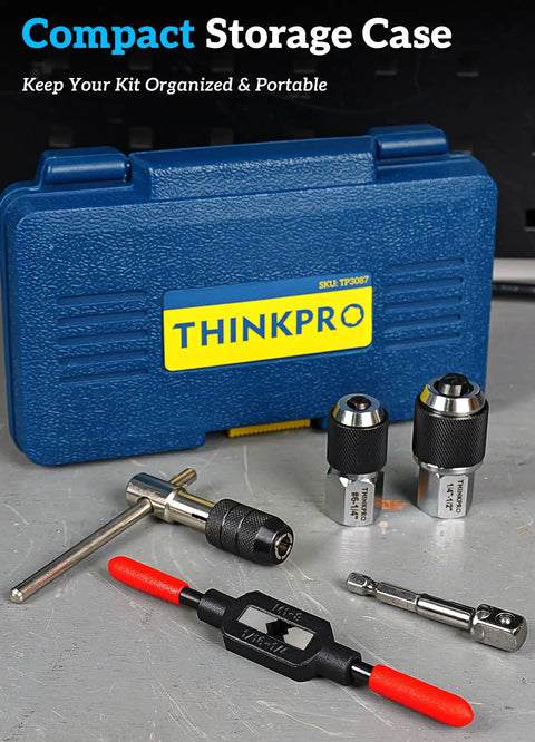 5 Piece Tap Wrench Set With Adjustable Tap Sockets And T Handle For SAE And Metric Taps 3 8 Inch Drive Go To Heavy Duty Tool Kit